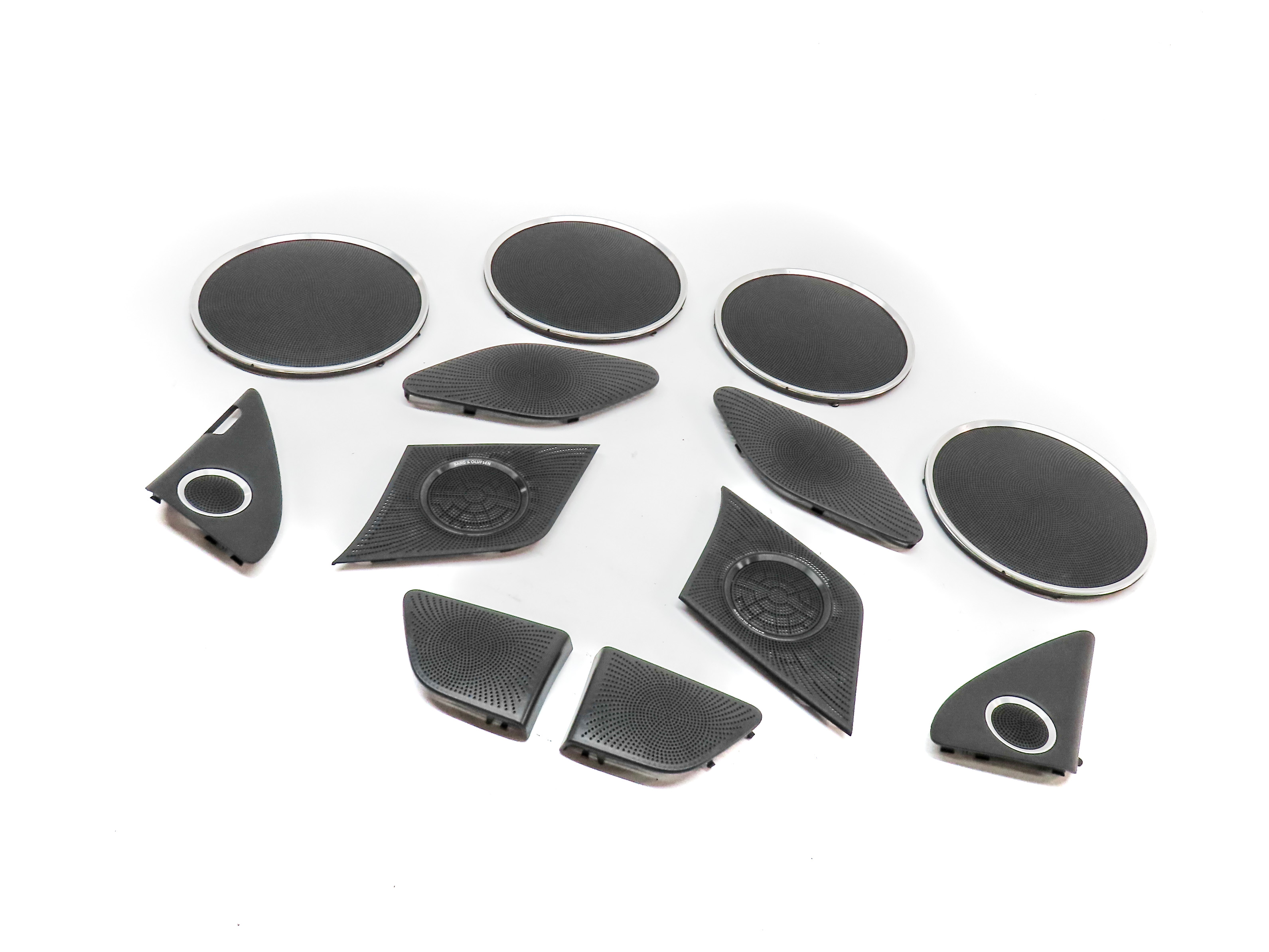 2012 AUDI Q5 (B8 8R) FRONT REAR LEFT RIGHT SPEAKER GRILLE SET 12 BANG & OLUFSEN — exact item pictured